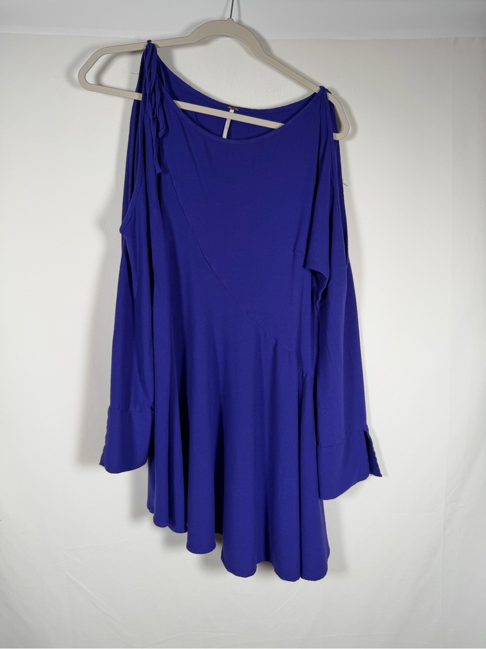 Free People Clear Skies Cold-Shoulder Violet Purple Women's Tunic Boho, Indie